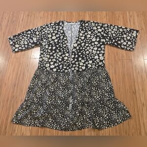 NWOT Maurices Floral Black and White Jacket